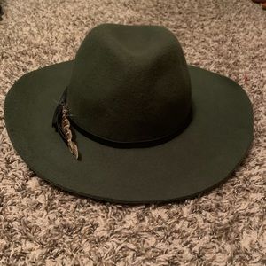 Wide brimmed felt Panama hat